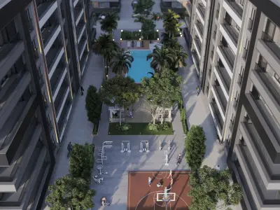 4 Block Big Site Project 3D model