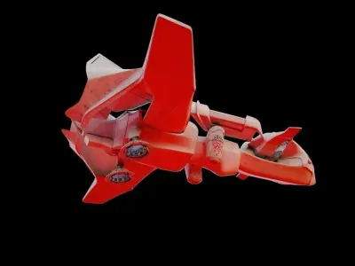 Spaceships spaceship flying in sky Free 3D model