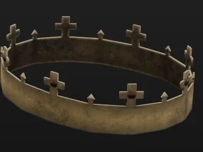 Old Crown 3D Model  Low-poly 3D model