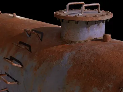Gas Cistern Low-poly 3D model