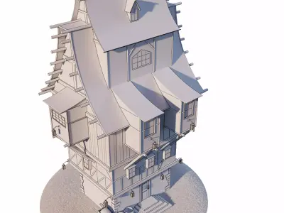 House fantasy Low-poly 3D model