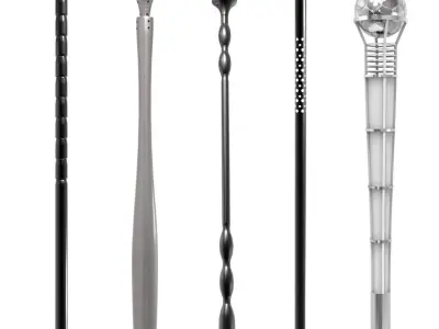 Exterior street lighting pack 3D model