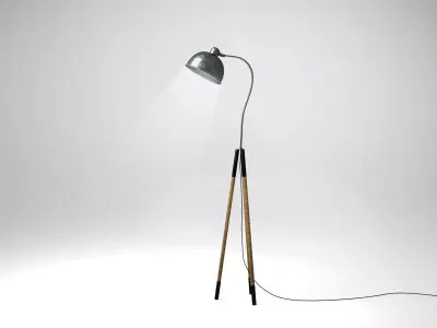 Industrial lamp 3D model 4