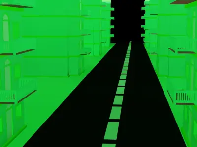 City and house modal Free 3D model