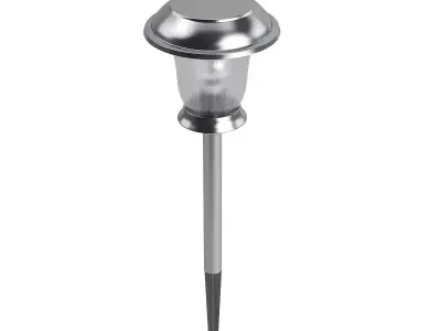 Classic Standing Exterior Lamp 3D Model 3D model