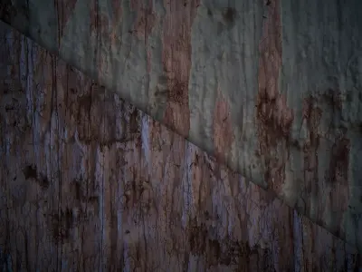 Old Painted Wood Game Ready - Vol 02 - Maps - SBsar Texture