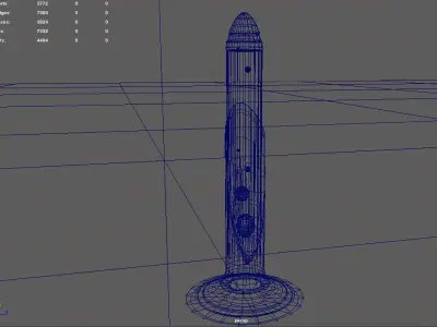 LAVALAMP rocket launcher Low-poly 3D model