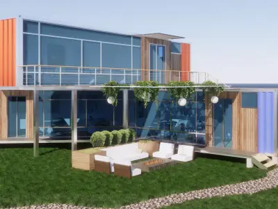 Container coffee shop-15 3D model