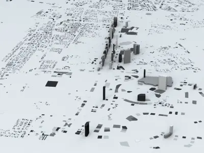 Dubai Streets and Buildings 3D model