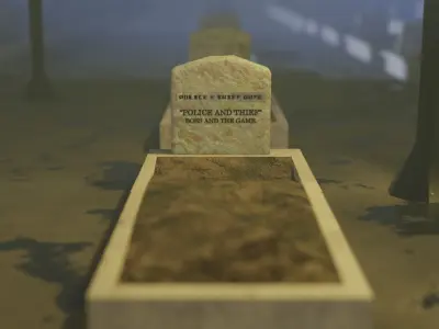 Cemetery Scene realistic - Blender 3D model