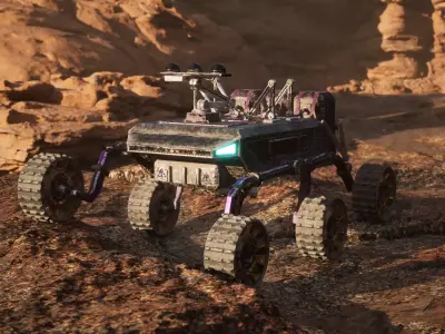 Sci-Fi Space Rover Low-poly 3D model