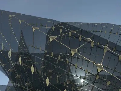 Futuristic Art Building 3D model