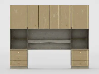 Mobilia locker with drawers and cabinets 3D model