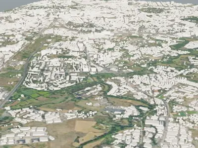 City low poly map 3D model