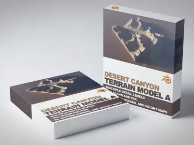 Desert Canyon Terrain Model A 3D model