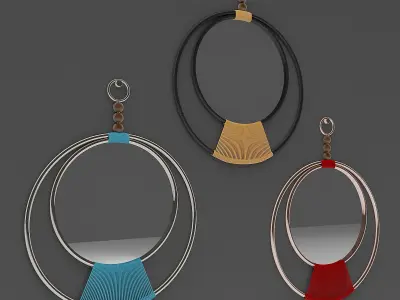 Dreamy Mirror And Memo Clock  3D Model Pack