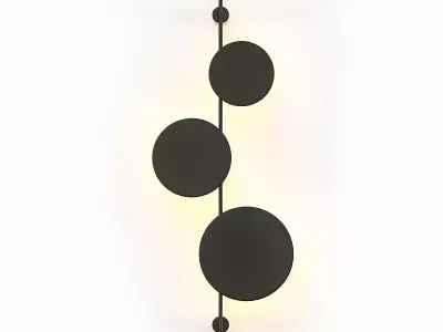 Ambiente K wall lamp with three circles hanging from it 3D model
