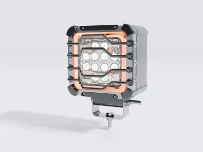 LED Work Lights Offroad Light Low-poly 3D model