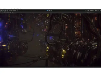 cyberpunk - Glass City BIP Low-poly 3D model