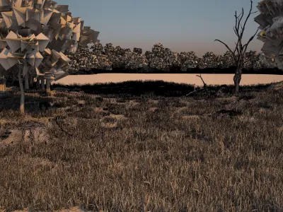 Lake landscape 3D model