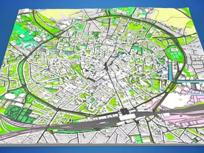 Cityscape Leuven Belgium 3D model