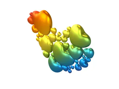 Combination Design Heart Icon v1 015 3D model