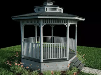 Gazebo 3D model 4