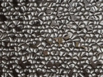 White Metal Hammered PBR Seamless Texture