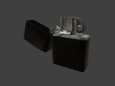 Zippo style gasoline lighter Free 3D model
