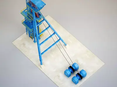 Mine Headframe 3D model