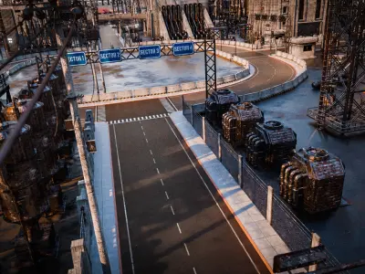 INDUSTRIAL SCIFI BUILDING DEMO SET FILE Low-poly 3D model