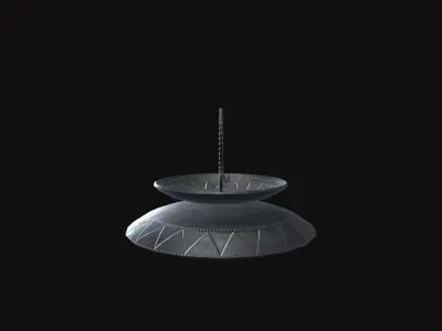 Medieval Candle Holder Low-poly 3D model