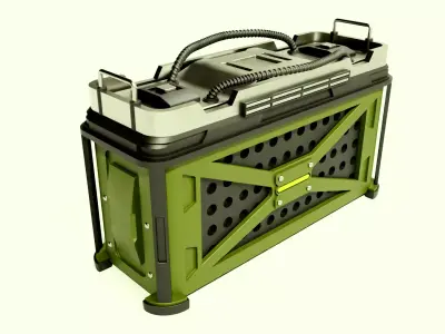 SciFi Crate 3D model