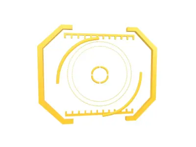 UHD High-tech Graphical Interface v2 004 Low-poly 3D model