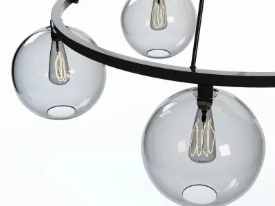 Sola 36 Modern Chandelier 3D model