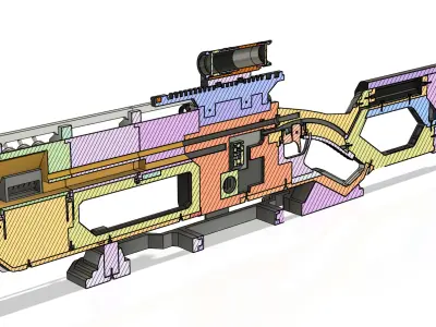 Helldivers 2 LAS-16 Sickle - 3D print files and code  3D print model