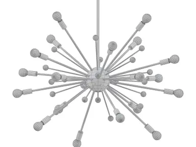 BRILLIANT modern starburst chandelier 3D model
