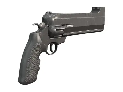 Revolver Gun Low-poly 3D model order