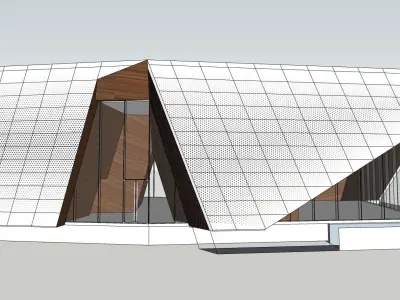 contemporary entertainment office sketchup model 3D model