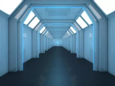 Sci Fi Corridor 3D model 57