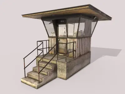 Old Security Booth 3D model