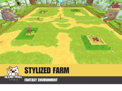 Fantasy Environment - Stylized Farm Low-poly 3D model