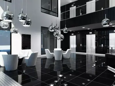 Office Interior Reception 3D model