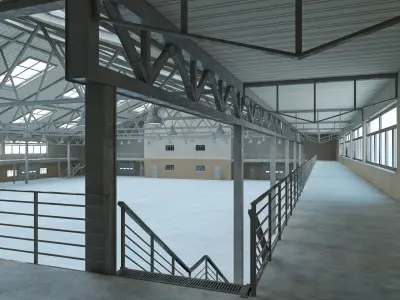 Warehouse 11 interior and exterior 3D model
