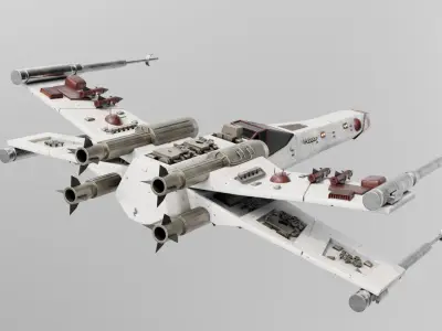 Highly Detailed Spaceship 3D Model 3D model