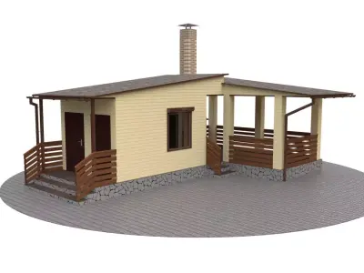 Outdoor gazebo 3D model