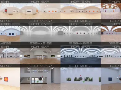 HDRI - Art Museum Gallery Interiors - Mega Pack Texture