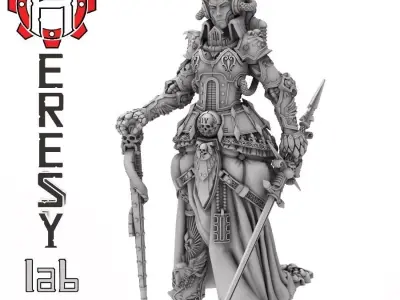 Heresylab - Itelia Justina female Inquisitor 3D print model