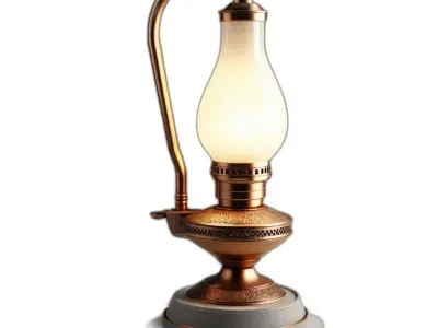 Ornate Vintage Table Lamp Low-poly 3D model