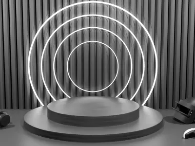 Abstract Black Background Illustration Background 3D model